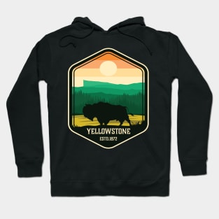 Bison on Yellowstone National Park Graphic Design T-shirt Hoodie